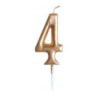 Świeczka urodzinowa metaliczna złota Cyferka 4 SH-719-4 GO PARTY