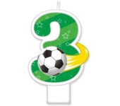 Świeczka urodzinowa Piłka Cyfra 3 SF-159-3 GO PARTY