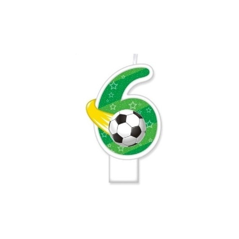Świeczka urodzinowa Piłka Cyfra 6 SF-159-6 GO PARTY