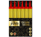 Fontanna tortowa ZŁOTA 12cm (12szt) F12-12 GO PARTY