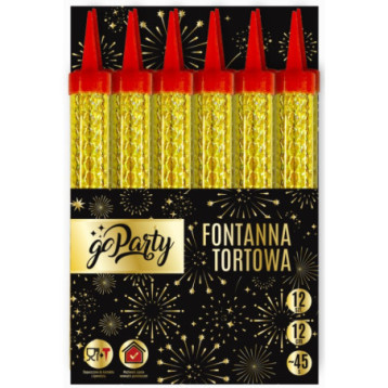 Fontanna tortowa ZŁOTA 12cm (12szt) F12-12 GO PARTY Fontanna tortowa ZŁOTA 12cm (12szt) F12-12 GO PARTY