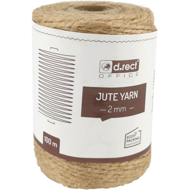 Sznurek jutowy 2mm / 100m szpula 800157 d.rect Sznurek jutowy 2mm / 100m szpula 800157 d.rect