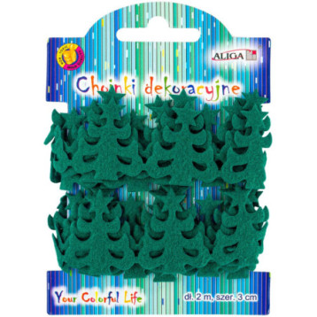 Taśma filcowa z motywem choinki 3cm x 2m TCX-6549 ALIGA Taśma filcowa z motywem choinki 3cm x 2m TCX-6549 ALIGA