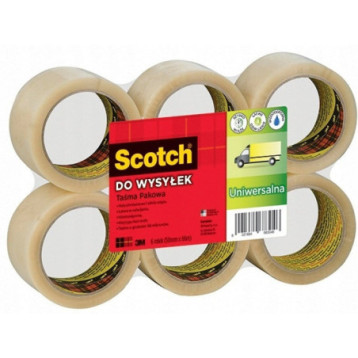 Taśma pakowa SCOTCH 371 (6szt) Hot-melt przezroczysta 48x66m XX004803829/700095739 Taśma pakowa SCOTCH 371 (6szt) Hot-melt przezroczysta 48x66m XX004803829/700095739