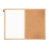 Tablica DUO korkowo-such-magn.60x40 rama drewniana MTD060040 MEMOBE