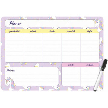 Planer magnetyczny na lodówkę Plan lekcji 35x25cm tygodniowy + marker PM-02-05 BIURFOL Planer magnetyczny na lodówkę Plan lekcji 35x25cm tygodniowy + marker PM-02-05 BIURFOL