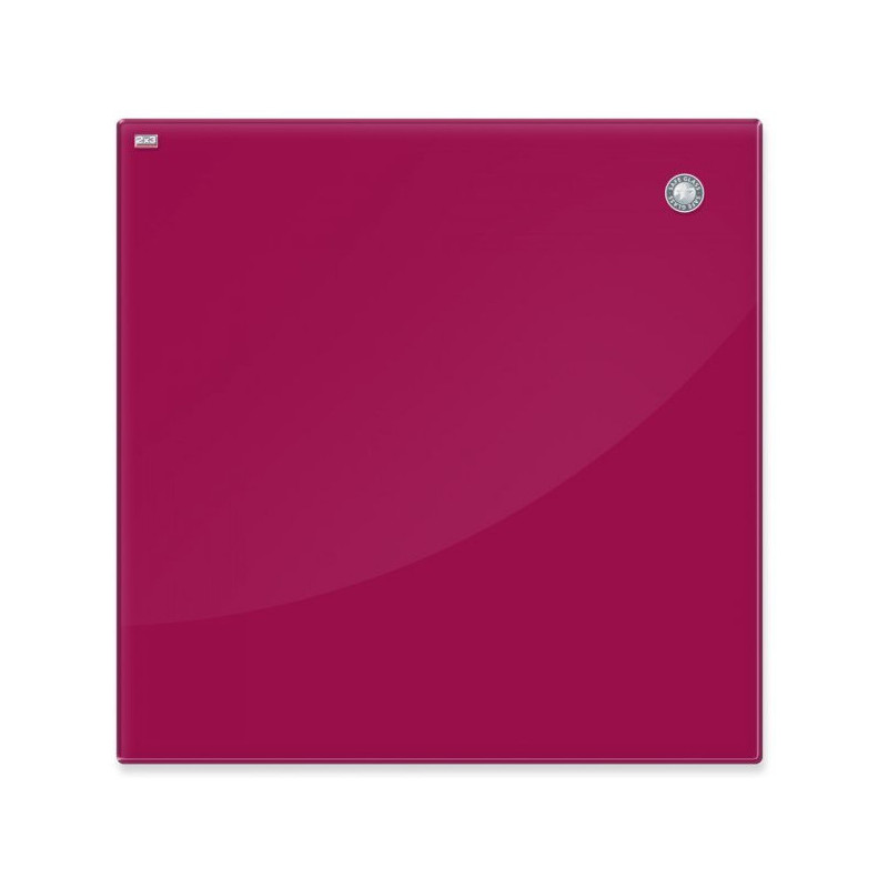 Tablica szklana magnetyczna 45x45cm czerwona 2X3 TSZ4545 R