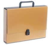 Teczka z rączką A4 5cm złota TT6747