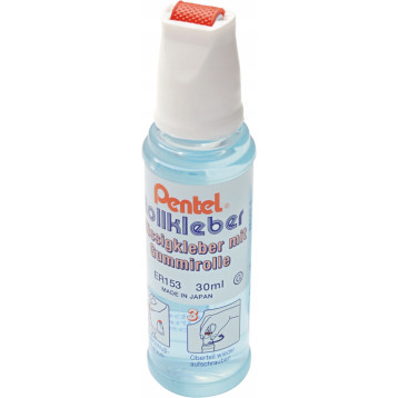 Klej PENTEL w płynie z gumową rolką 30ml ER153S Klej PENTEL w płynie z gumową rolką 30ml ER153S