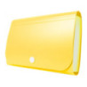 Teczka harmonijkowa PP na zatrzask żółta 178x118x31mm BT613-Y TETIS
