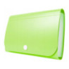Teczka harmonijkowa PP na zatrzask zielona 178x118x31mm BT613-Z TETIS