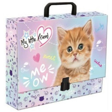 Teczka z rączką XL na prace plastyczne PASTEL KITTY ST.MAJEWSKI
