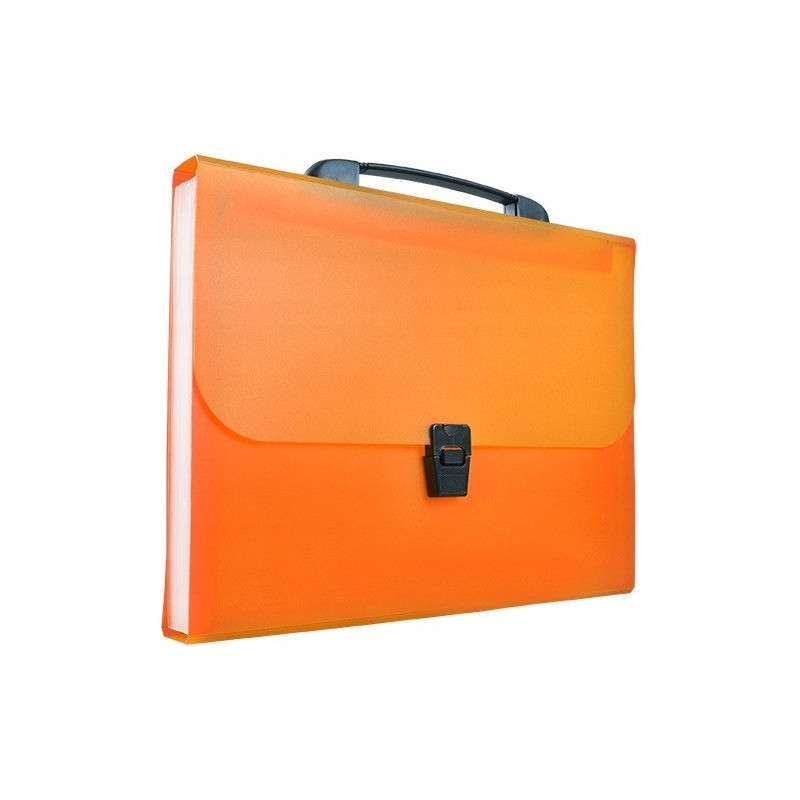 Teczka A4 harmonijkowa PP 13przegródek z rączką pomarańczowa BT623-P TETI