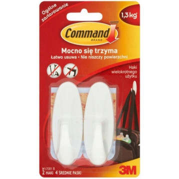 Haki COMMAND wielokrotnego użytku wodoodporne 3M-XA004837606 W17081PL Haki COMMAND wielokrotnego użytku wodoodporne 3M-XA004837606 W17081PL