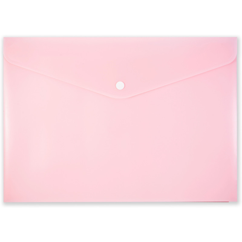 Teczka kopertowa na zatrzask A4 PP-113 różowa pastelowa TT7939 PENMATE