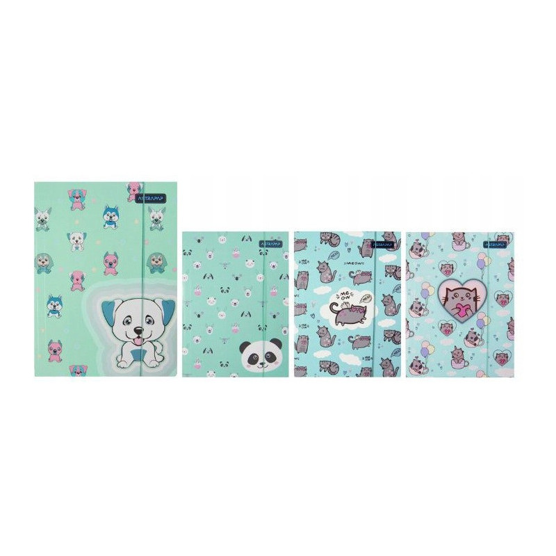 Teczka na dokumenty A4 z gumką PASTEL ANIMALS 108024001 ASTRA