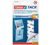 Płatki samoprzylepne bezbarwne TESA TACK 72szt 59408-00000-00