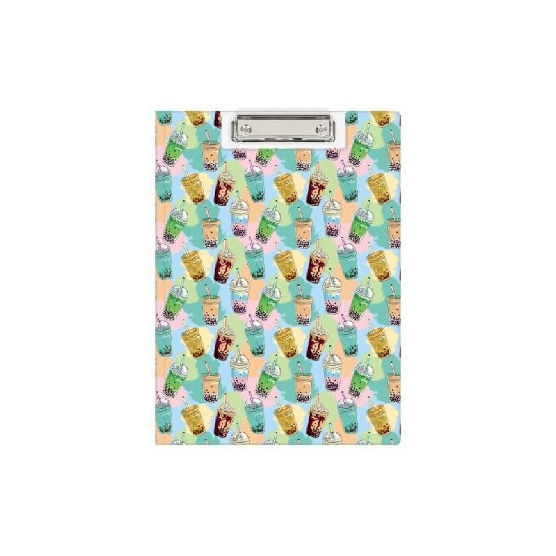 Teczka z klipem A4 z nadrukiem BUBBLE TEA KHN-04-37 BIURFOL