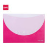Teczka kopertowa na zatrzask A4 RIO różowa E38977 PINK DELI