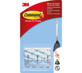 Przezroczyste Haczyki 3M COMMAND z metalowym uchwytem 17067CRL