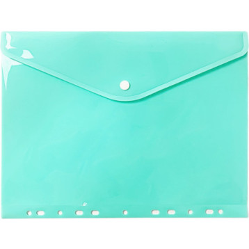 Teczka kopertowa A4 wpinana do segregatora PP pastelowy zielony TKZP-A4-04 BIURFOL