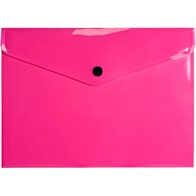 Teczka kopertowa na dokumenty A5 na zatrzask PP neonowy różowy TK-NEON-A5-01 BIURFOL