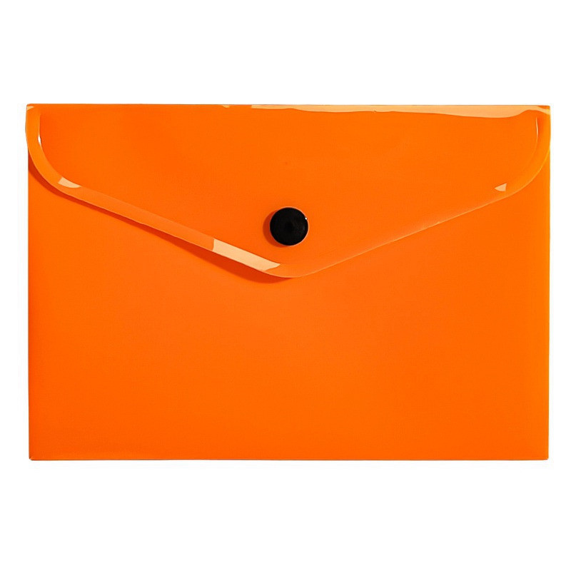 Teczka kopertowa na dokumenty A6 na zatrzask PP neonowy pomarańczowy TK-NEON-A6-04 BIURFOL