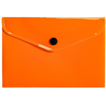 Teczka kopertowa na dokumenty A6 na zatrzask PP neonowy pomarańczowy TK-NEON-A6-04 BIURFOL