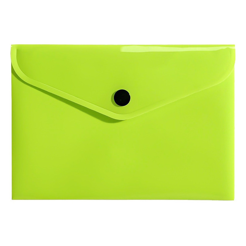 Teczka kopertowa na dokumenty A6 na zatrzask PP neonowy żółty TK-NEON-A6-02 BIURFOL