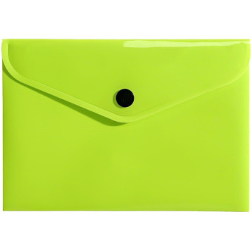Teczka kopertowa na dokumenty A6 na zatrzask PP neonowy żółty TK-NEON-A6-02 BIURFOL