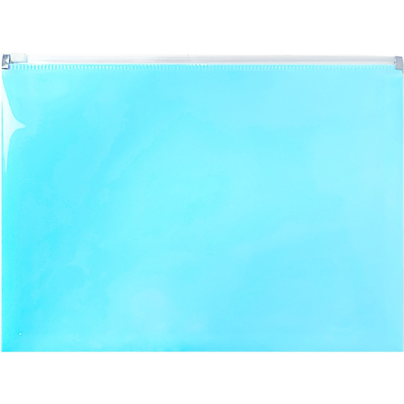 Teczka na dokumenty A4 na suwak PP pastelowy niebieski TSP-A4-02 BIURFOL