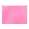 Teczka na dokumenty A4 na suwak PP pastelowy różowy TSP-A4-01 BIURFOL