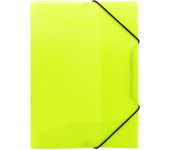 Teczka z gumką na dokumenty A4 PP neonowy żółty TG-NEON-A4-02 BIURFOL