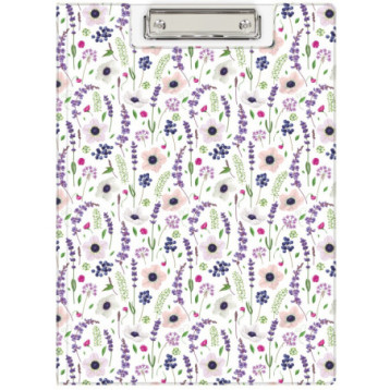 Teczka z klipem na dokumenty Clipboard A4 PVC wzór Kwiaty KHN-04-32 BIURFOL