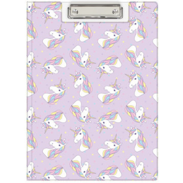 Teczka z klipem na dokumenty Clipboard A4 PVC wzór Jednorożce KHN-04-30 BIURFOL