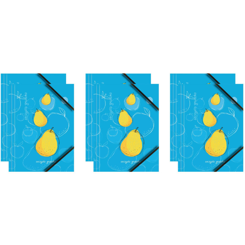 Teczka kartonowa A4 z gumką narożną SOCZYSTA GRUSZKA BT601-A2 TETIS