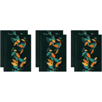 Teczka kartonowa A4 z gumką narożną LIŚCIE NA CZARNYM TLE BT601-B1 TETIS