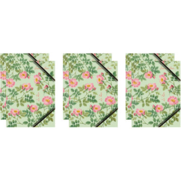 Teczka kartonowa A4 z gumką narożną RÓŻE NA ZIELONYM TLE BT601-D1 TETIS