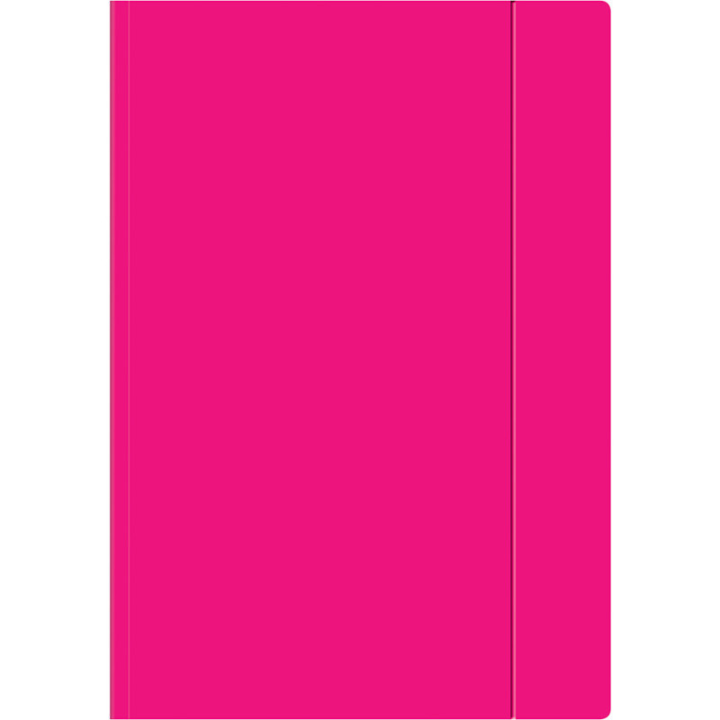 Teczka z gumką A4+ FLUO różowa INTERDRUK