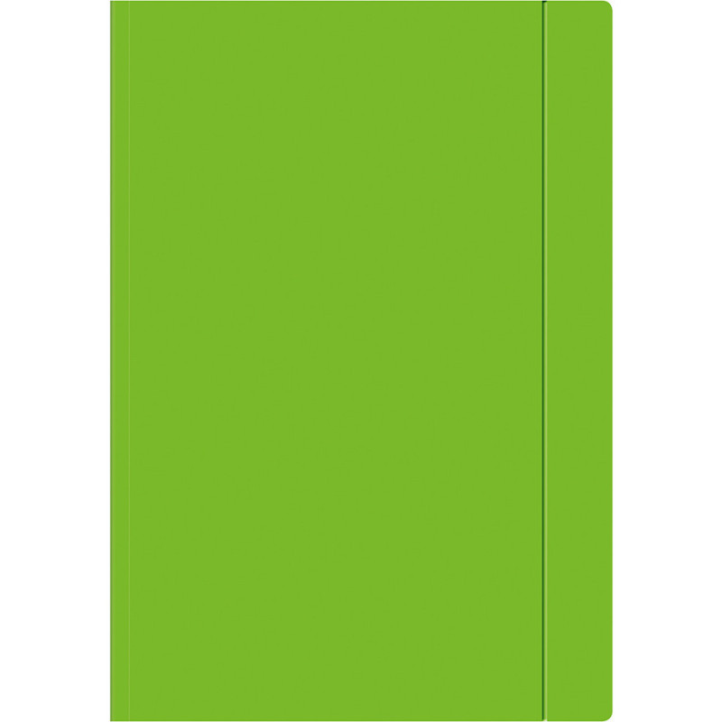 Teczka z gumką A4+ FLUO zielona INTERDRUK