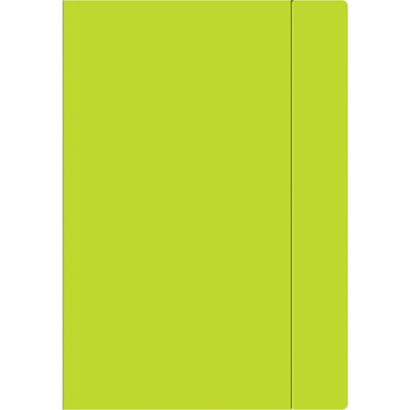 Teczka z gumką A4+ FLUO limonkowa INTERDRUK