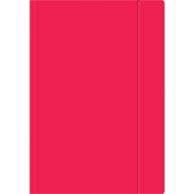 Teczka z gumką A4+ FLUO malinowa INTERDRUK