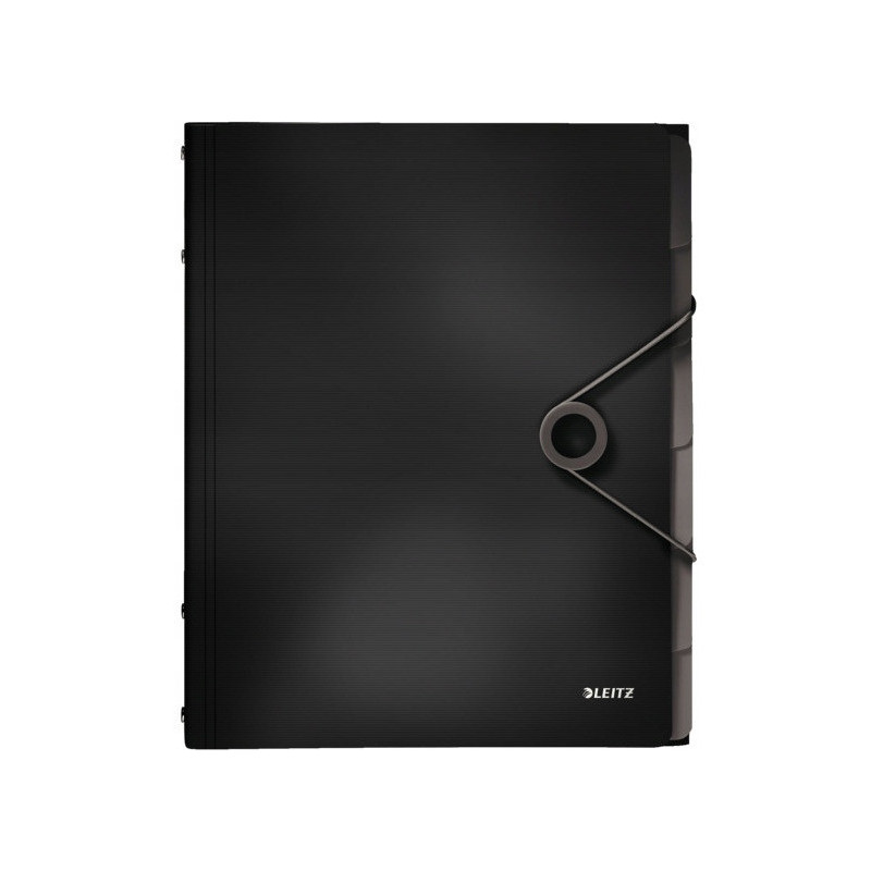 Teczka segregująca 6 przekładek czarna PP LEITZ SOLID 45691095