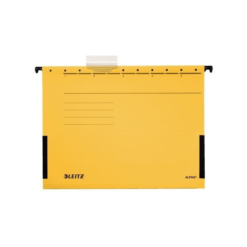 Teczka zawieszana ALPHA żółta z rozszerzanymi bokami LEITZ 19860115
