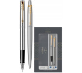 Komplet pióro wieczne + długopis JOTTER STAINLESS STEEL GT PARKER 2093257