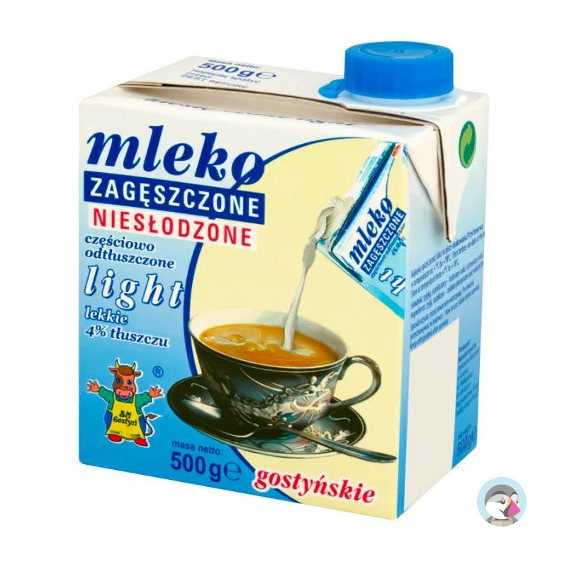 Mleko GOSTYŃ zagęszczone niesłodzone LIGHT 500g