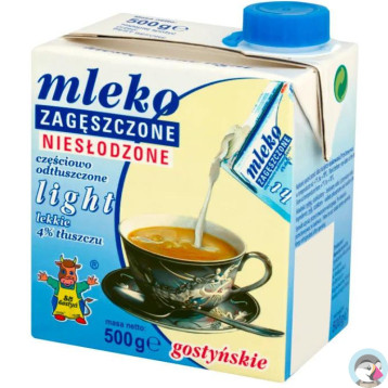 Mleko GOSTYŃ zagęszczone niesłodzone LIGHT 500g