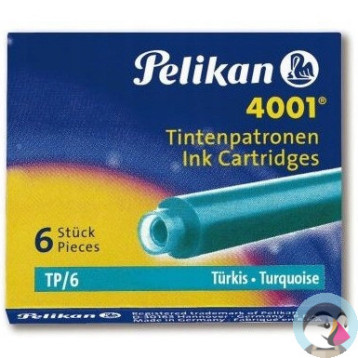 Naboje krótkie turkusowe TP/6 301705 PELIKAN