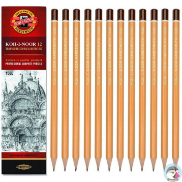 Ołówek grafitowy 1500-6B (12szt.) KOH-I-NOOR