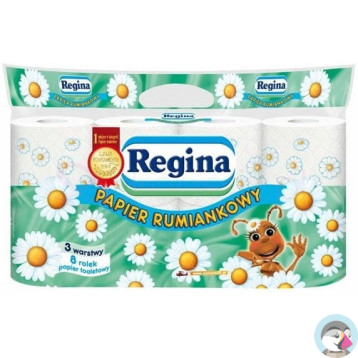 Papier toaletowy REGINA (8 rolek) rumiankowy 3 warstwy